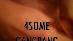 FOURSOME amateur GANGBANG- maggie-er-bij