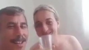 Apo Dayi sikisiyor, Turkish old married couple, mature wife