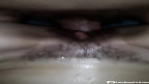 Hairy Cunt Gets Her Twat Fucked By Her Horny Hubby S Huge Dong