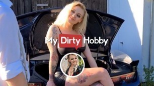 MyDirtyHobby - Tattooed Babe Valery_Venom Gathers some Fans to Fuck her all together in Public
